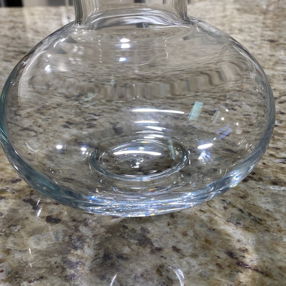 Polish Clear Glass Tumble Up Bedside Carafe Water Carafe Hotel Style Elegant - Picture 6 of 11